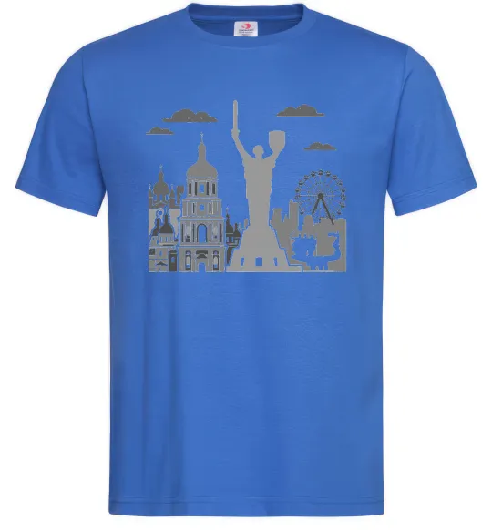 Мужская футболка Київ контури Ярко-синий фото