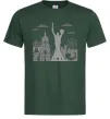 Мужская футболка Київ контури Темно-зеленый фото