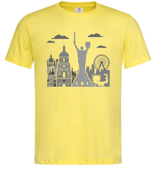 Мужская футболка Київ контури Лимонный фото
