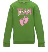 Детский Свитшот Team girl Лаймовый фото
