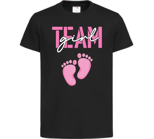 Детская футболка Team girl Черный фото