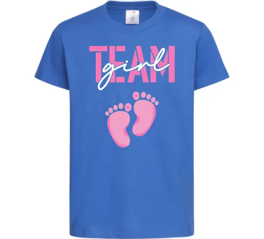 Детская футболка Team girl Ярко-синий фото