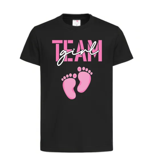 Детская футболка Team girl Черный фото