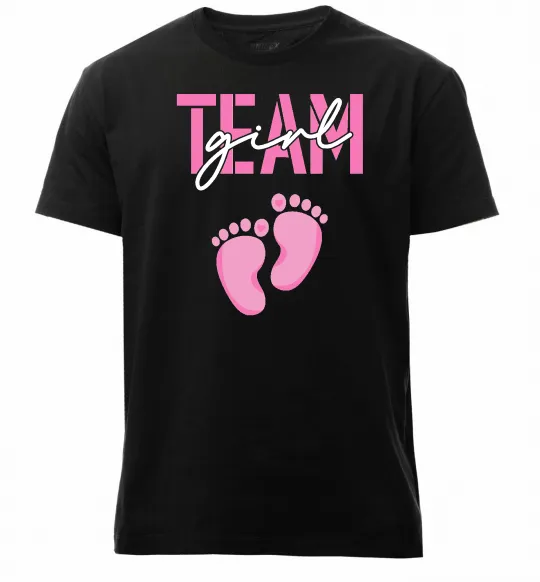 Мужская премиум футболка Team girl Черный фото