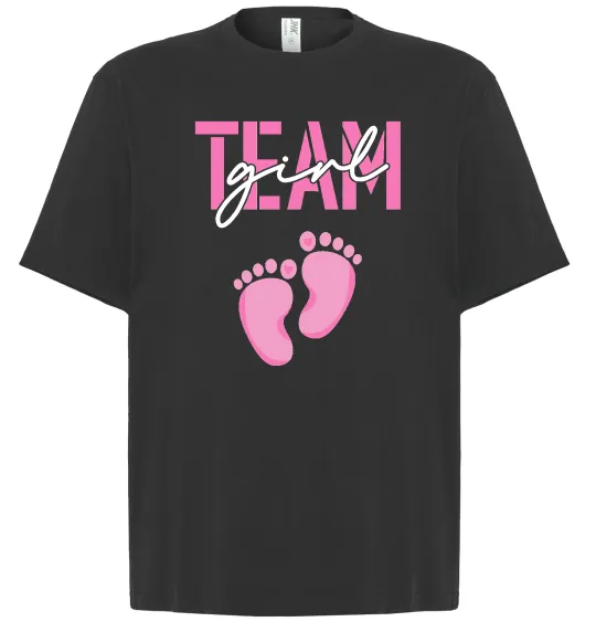 Футболка Оверсайз Team girl Черный фото