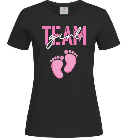 Женская футболка Team girl Черный фото