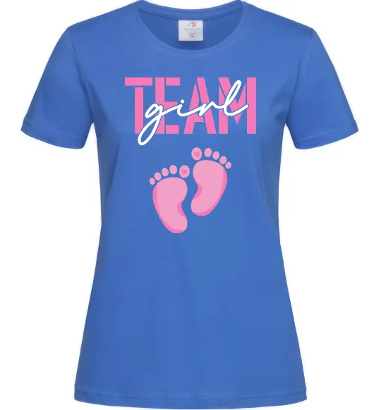 Женская футболка Team girl Ярко-синий фото