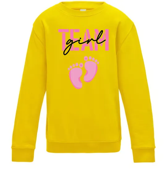 Детский Свитшот Team girl Солнечно желтый фото