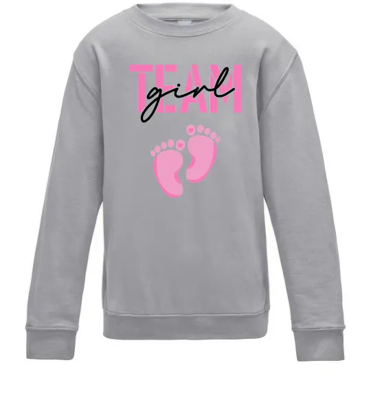 Детский Свитшот Team girl Серый меланж фото