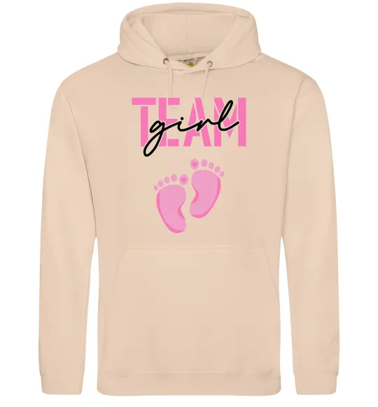 Мужская толстовка (худи) Team girl Песочный фото