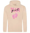 Женская толстовка (худи) Team girl Песочный фото