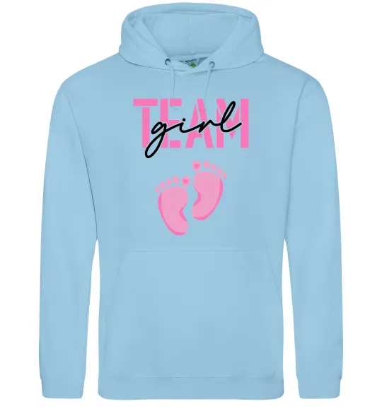 Женская толстовка (худи) Team girl Голубой фото