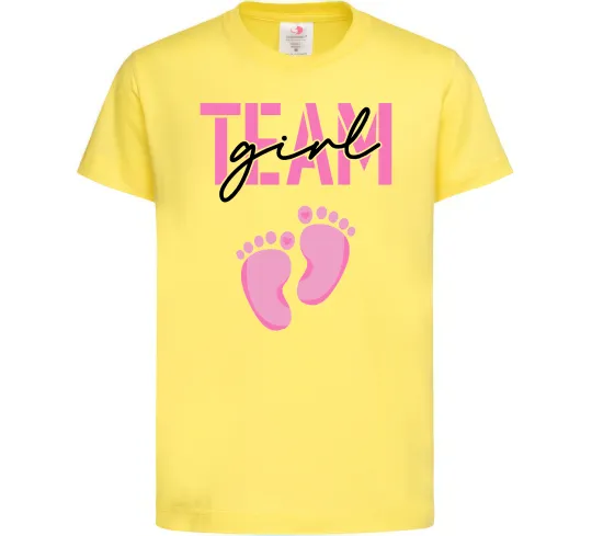Детская футболка Team girl Лимонный фото