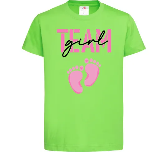 Детская футболка Team girl Лаймовый фото