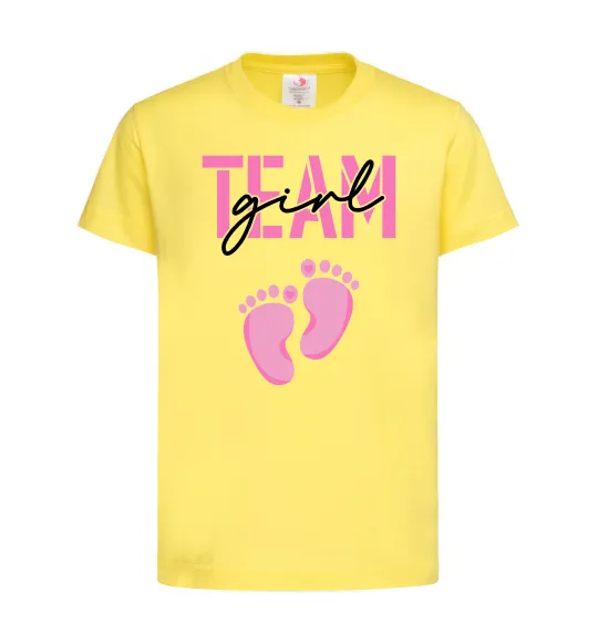 Детская футболка Team girl Лимонный фото