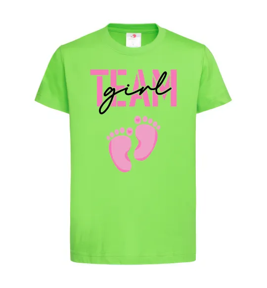 Детская футболка Team girl Лаймовый фото