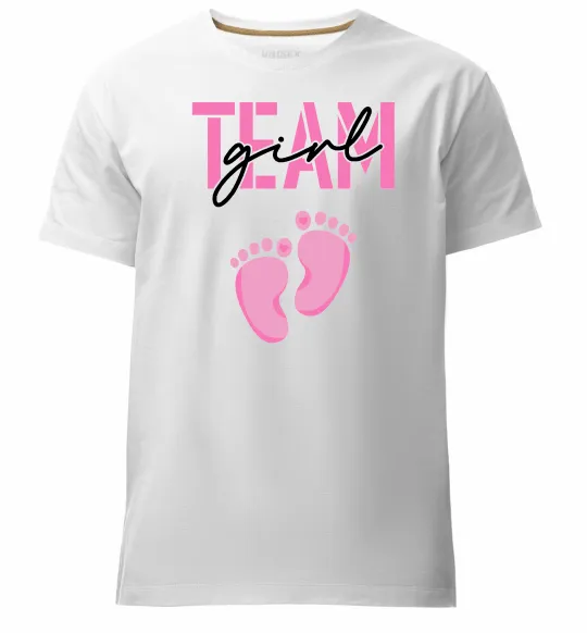 Мужская премиум футболка Team girl Белый фото