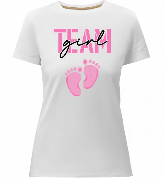 Женская премиум футболка Team girl Белый фото