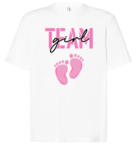 Футболка Оверсайз Team girl Белый фото