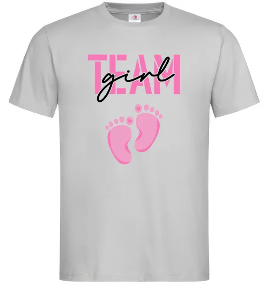 Мужская футболка Team girl Серый фото