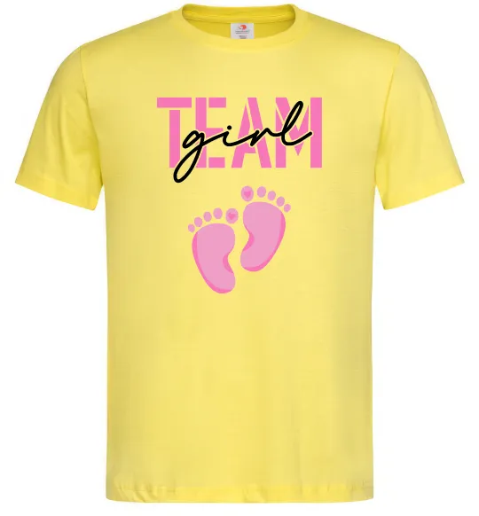 Мужская футболка Team girl Лимонный фото