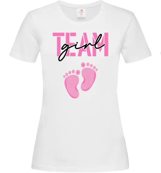 Женская футболка Team girl Белый фото