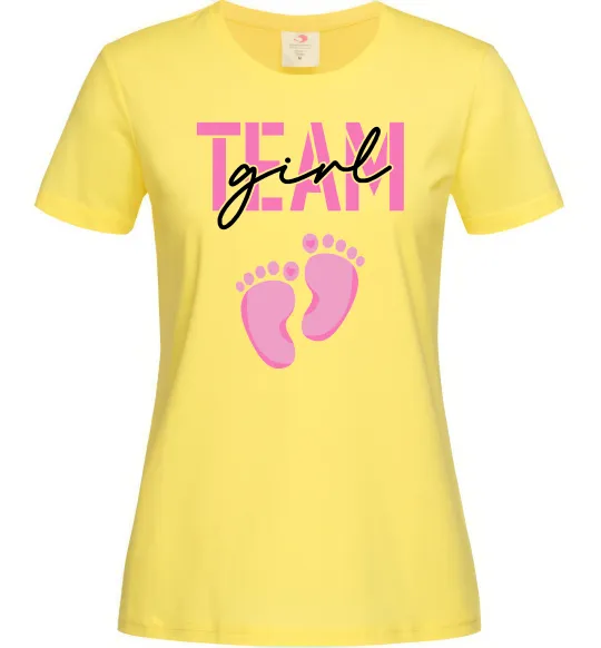 Женская футболка Team girl Лимонный фото