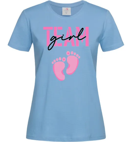 Женская футболка Team girl Голубой фото