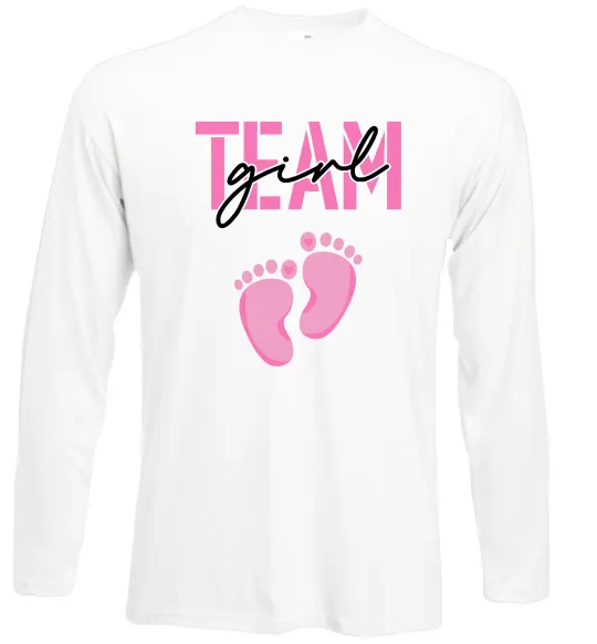Лонгслив Team girl Белый фото