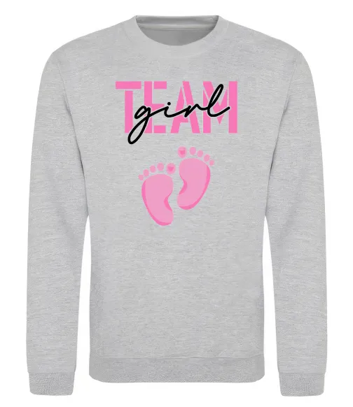 Свитшот Team girl Серый меланж фото