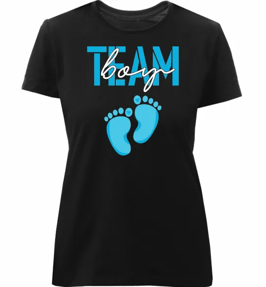 Женская премиум футболка Team boy Черный фото