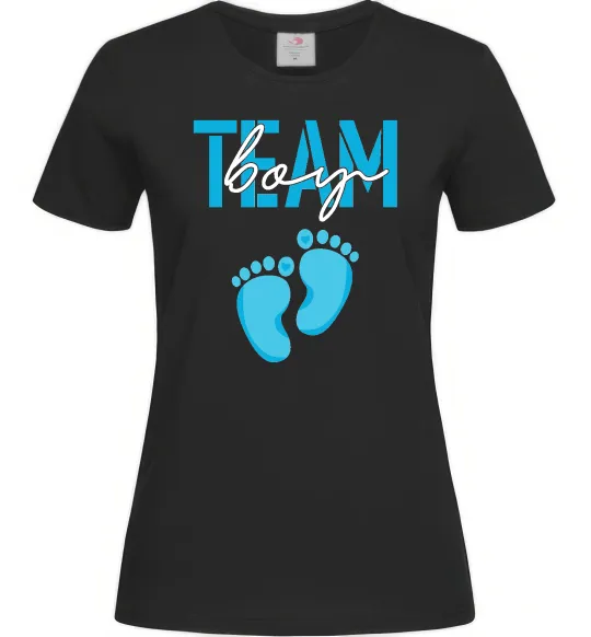 Женская футболка Team boy Черный фото