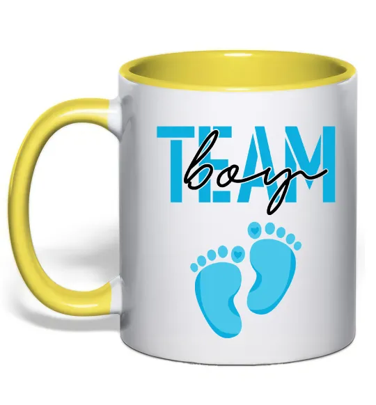 Чашка с цветной ручкой Team boy Лимонный фото