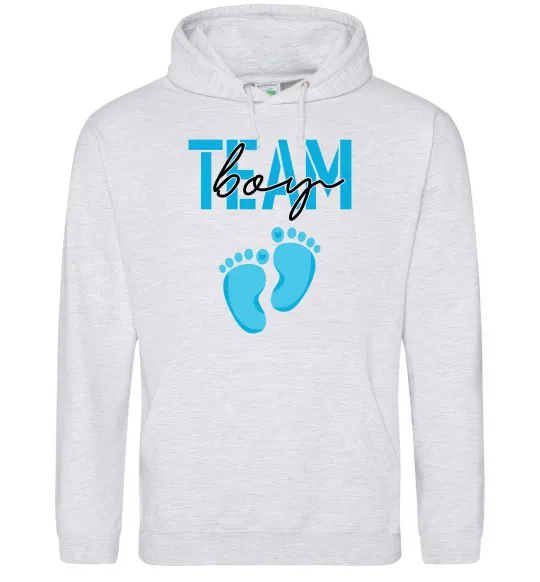 Мужская толстовка (худи) Team boy Серый меланж фото
