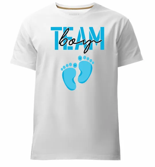 Мужская премиум футболка Team boy Белый фото