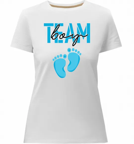 Женская премиум футболка Team boy Белый фото