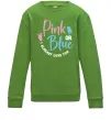Детский Свитшот Pink or Blue I love you Лаймовый фото