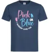 Мужская футболка Pink or Blue I love you Темно-синий фото