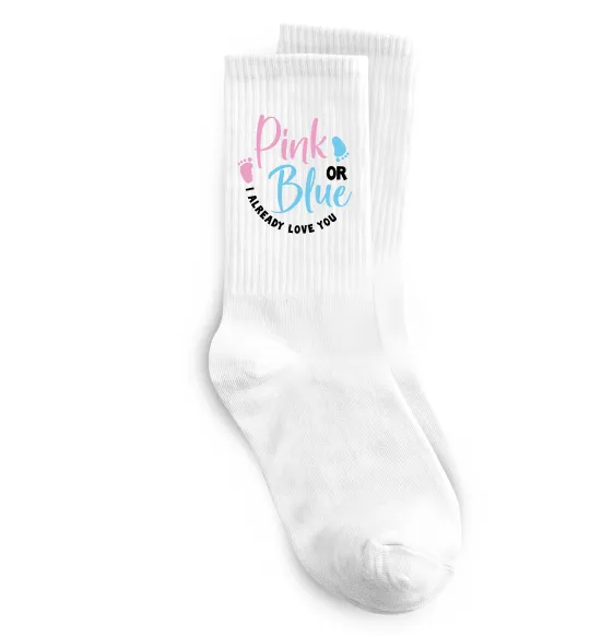 Носки Pink or Blue I love you Белый фото