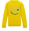 Детский Свитшот Pink or Blue I love you Солнечно желтый фото