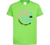 Детская футболка Pink or Blue I love you Лаймовый фото