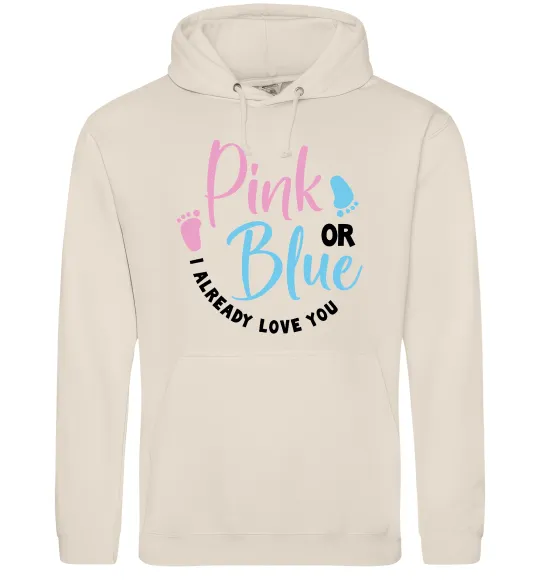 Мужская толстовка (худи) Pink or Blue I love you Таш фото