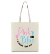 Эко-сумка Pink or Blue I love you Бежевый Эко-сумка Pink or Blue I love you Бежевый фото
