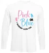 Лонгслив Pink or Blue I love you Белый фото