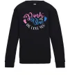 Детский Свитшот Pink or Blue we love you Черный фото