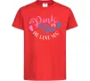 Детская футболка Pink or Blue we love you Красный фото