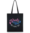 Эко-сумка Pink or Blue we love you Черный фото