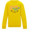 Детский Свитшот Pink or Blue we love you Солнечно желтый фото