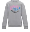 Детский Свитшот Pink or Blue we love you Серый меланж фото