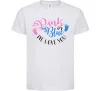 Детская футболка Pink or Blue we love you Белый фото